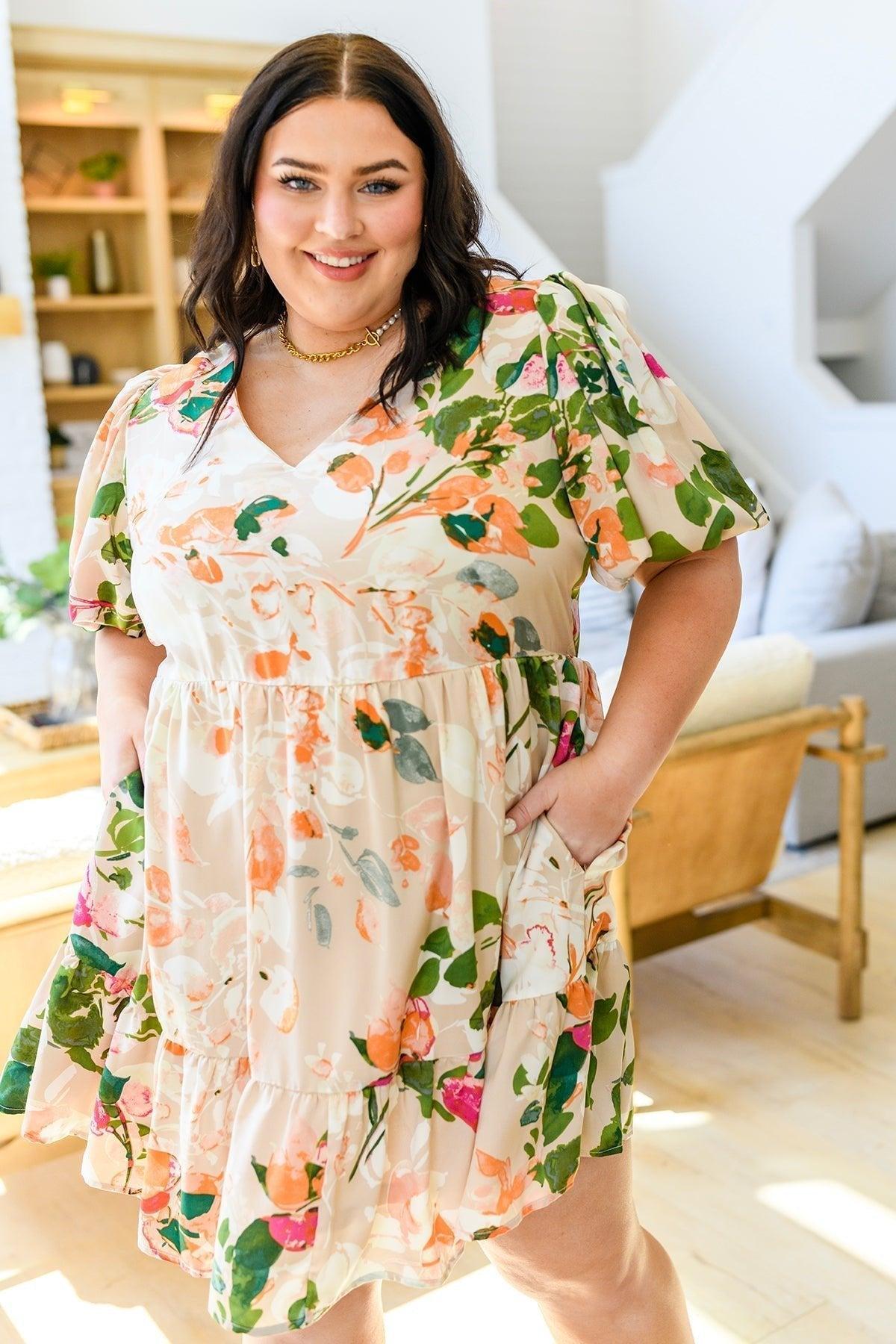 Life of the Party Floral Jumpsuit in Green Product Image