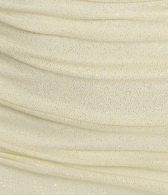 Jump Glitter Cowl Neck Spaghetti Strap Dress Product Image