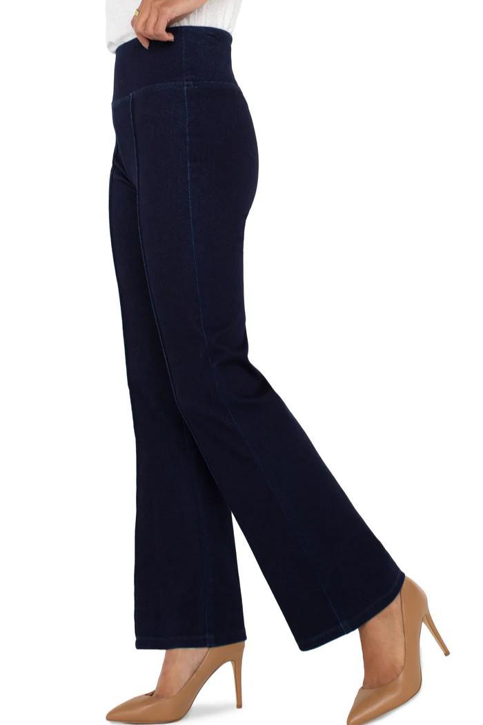 Pullon Pearl Ankle Flare with Pin Tuck Seam Product Image