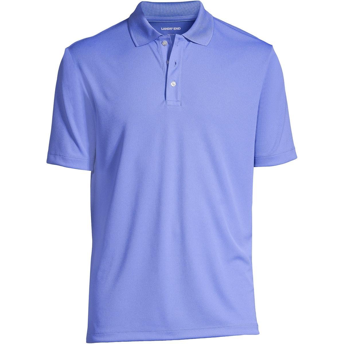 Men's Tall Lands' End School Uniform Solid Active Polo, Size: Large Tall, Harbor Gray Product Image