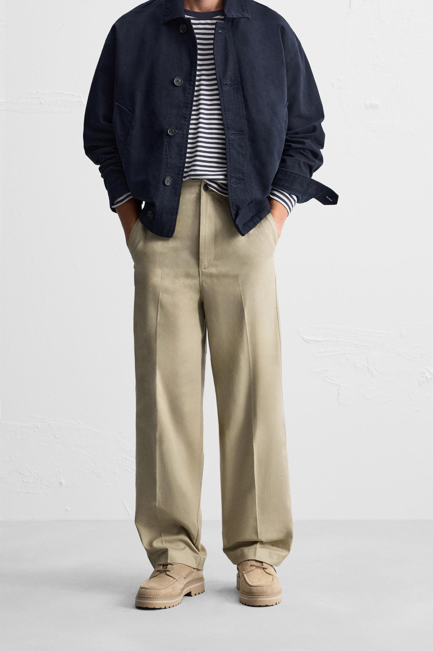 STRAIGHT FIT ZIPPER PANTS Product Image