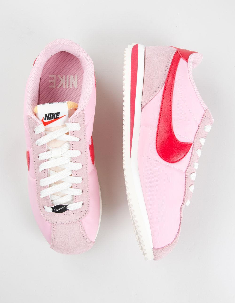 NIKE Cortez Textile Womens Shoes - PINK COMBO Product Image