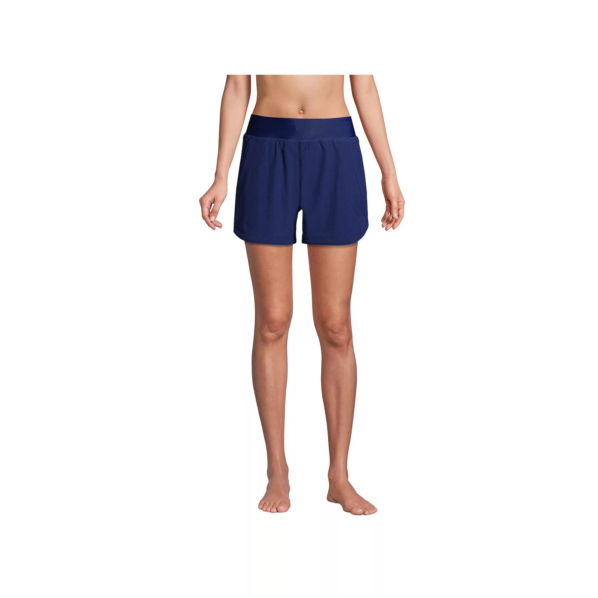 Women's Lands' End Curvy Fit 5" Quick Dry Swim Shorts, Size: 16, Deep  Blue Product Image
