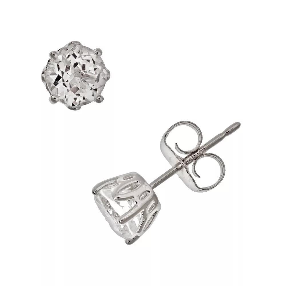 Celebration Gems Sterling Silver Aquamarine Stud Earrings, Women's, Blue Product Image