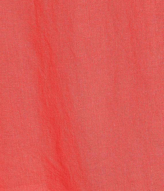 Bryn Walker Lucien Light Linen Round Neck 3/4 Balloon Sleeve Dress Product Image