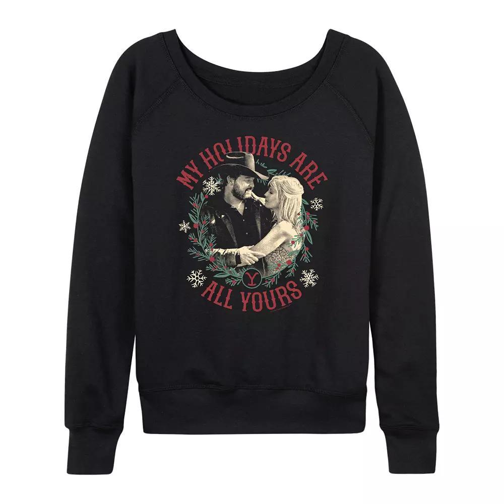 Womens Yellowstone Holidays French Terry Long Sleeve Tee Product Image