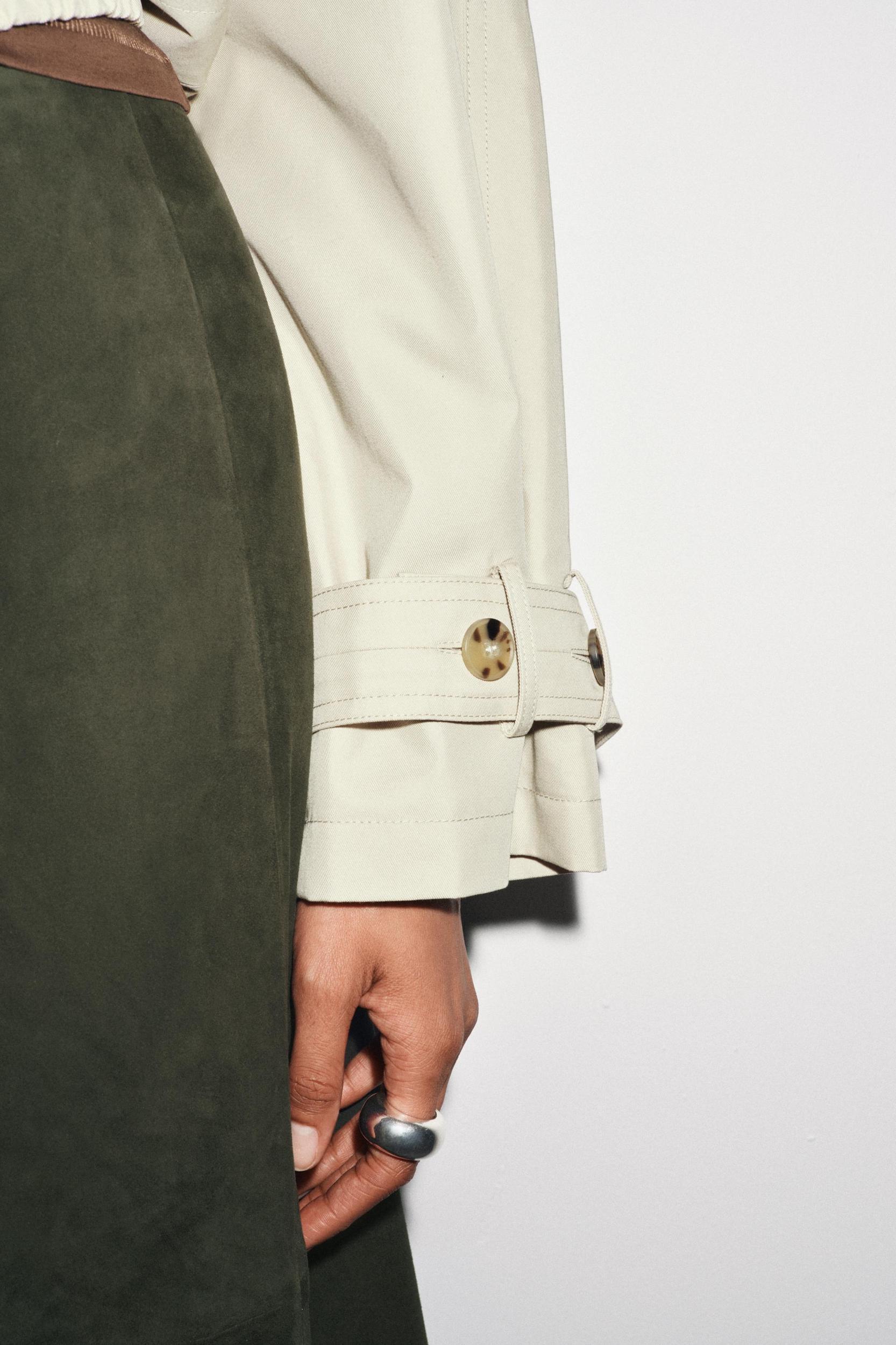 ZW COLLECTION WATER REPELLENT SHORT TRENCH COAT Product Image