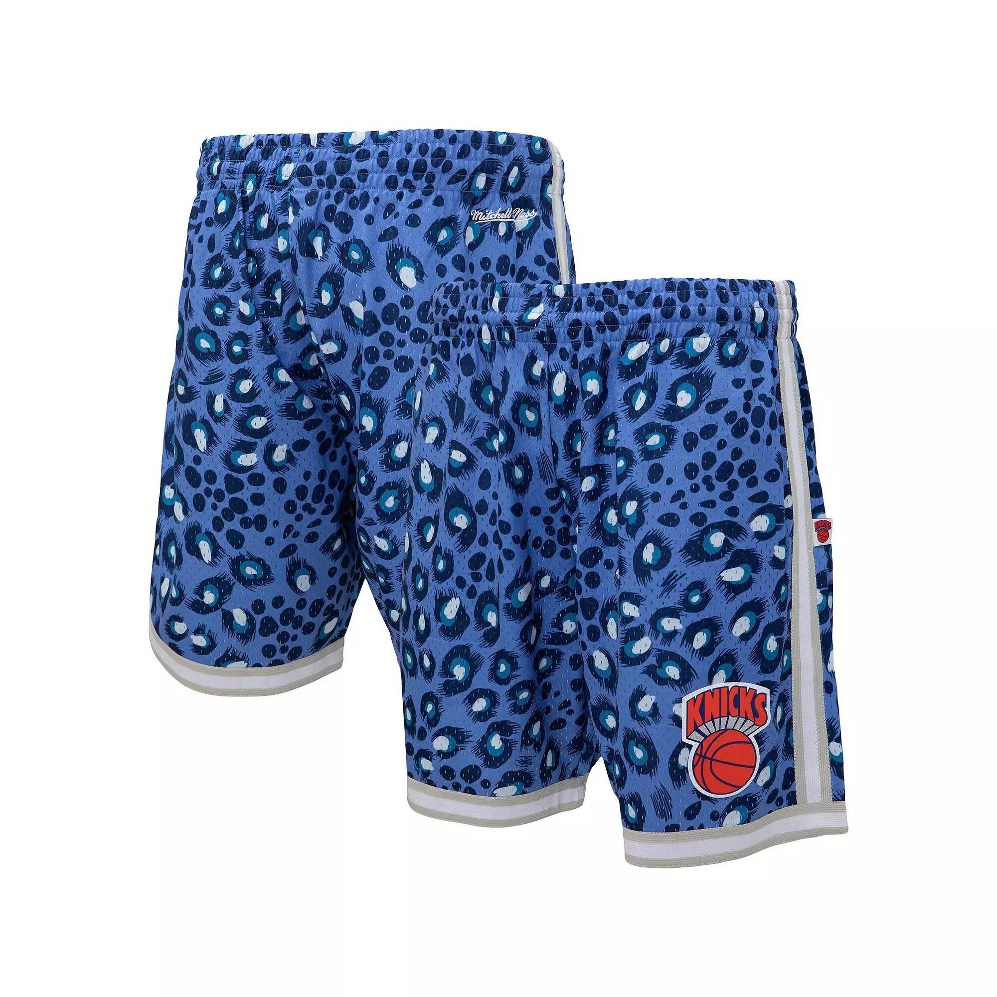 Men's Mitchell & Ness x Uninterrupted Blue/White New York Knicks Hardwood Classics Swingman Shorts, Size: Medium Product Image