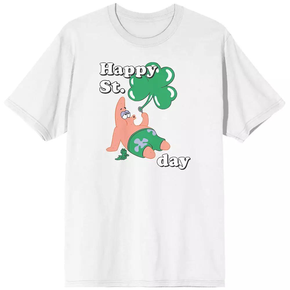 Men's Spongebob St. Patricks Day Graphic Tee, Size: XXL, White Product Image