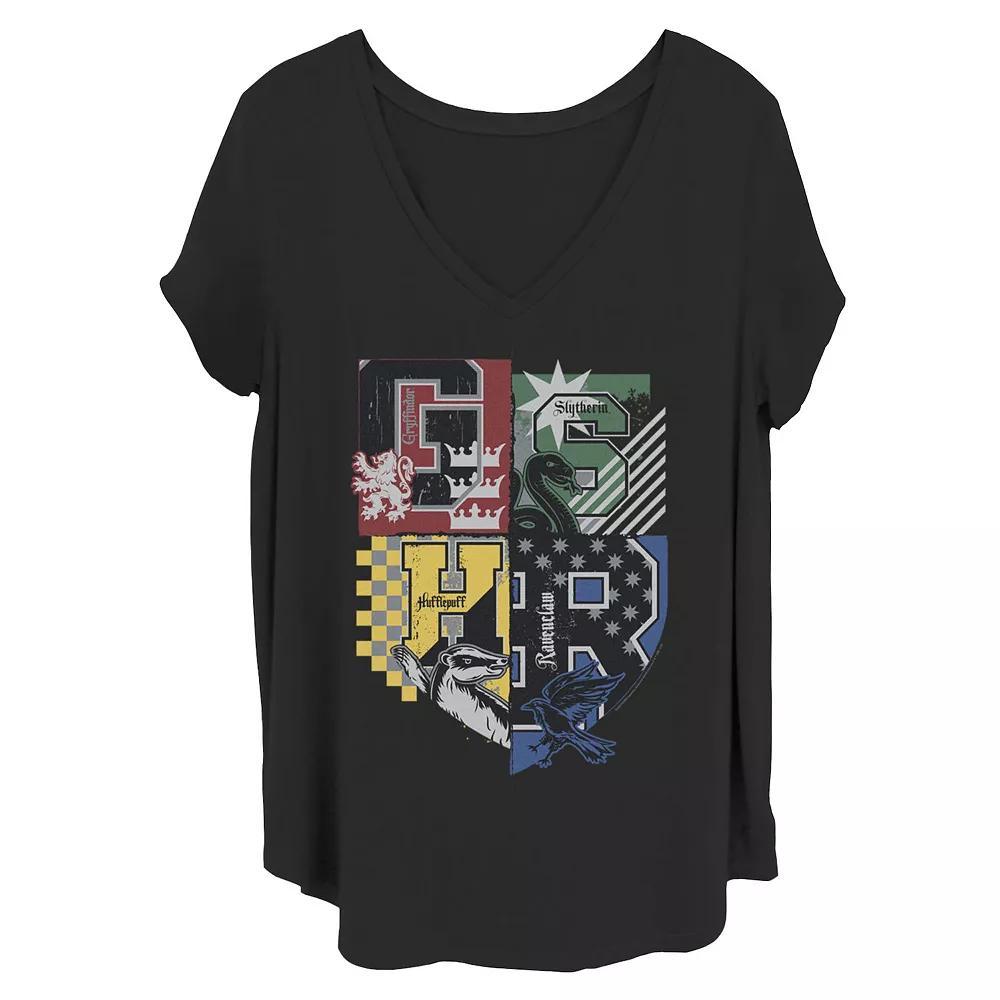 Juniors' Plus Size Harry Potter Group Teams Graphic Tee, Women's, Size: 3XL, Black Product Image
