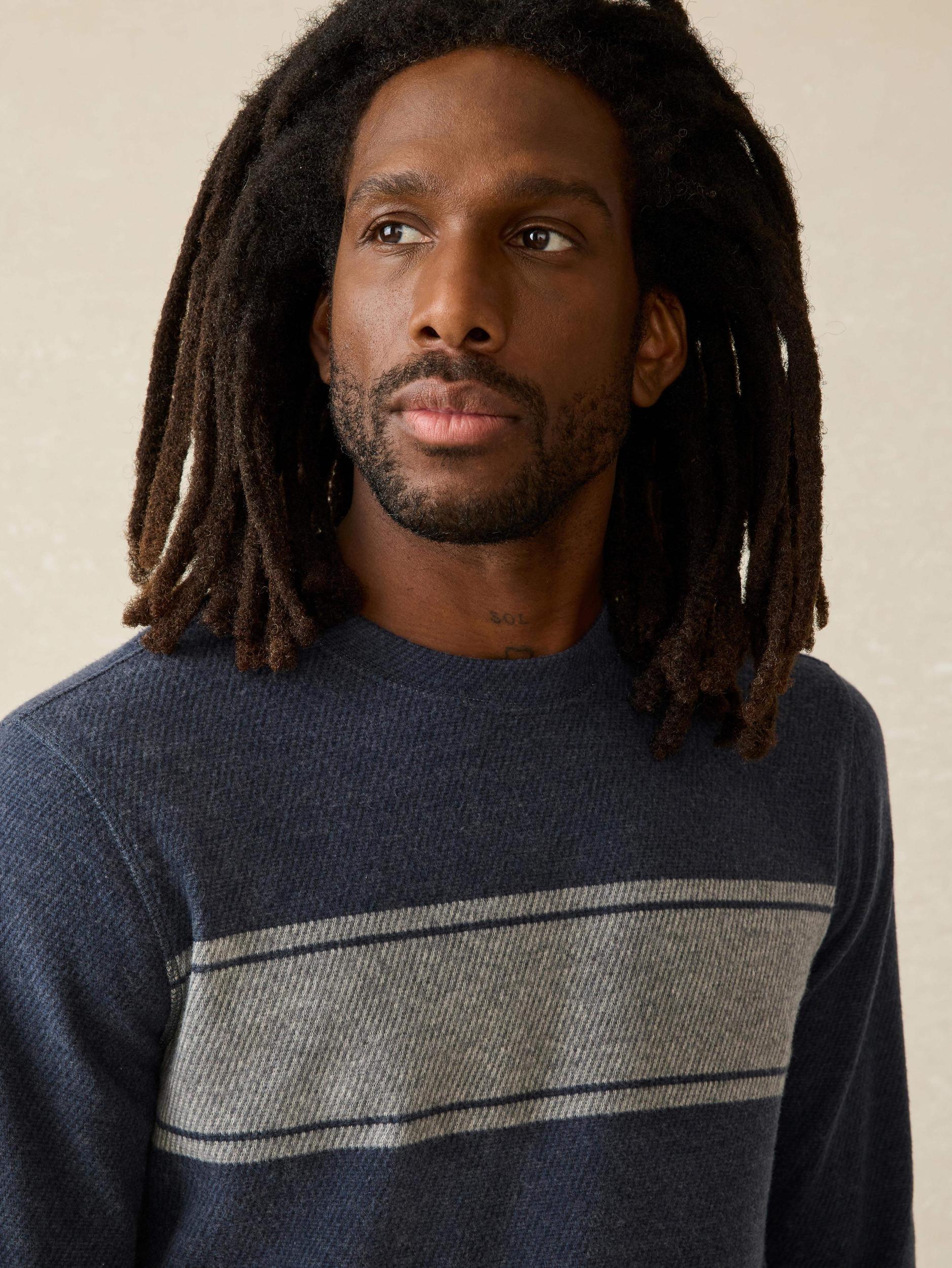 Legend™ Surf Stripe Sweater Crew - Brighton Navy Surf Stripe Male Product Image
