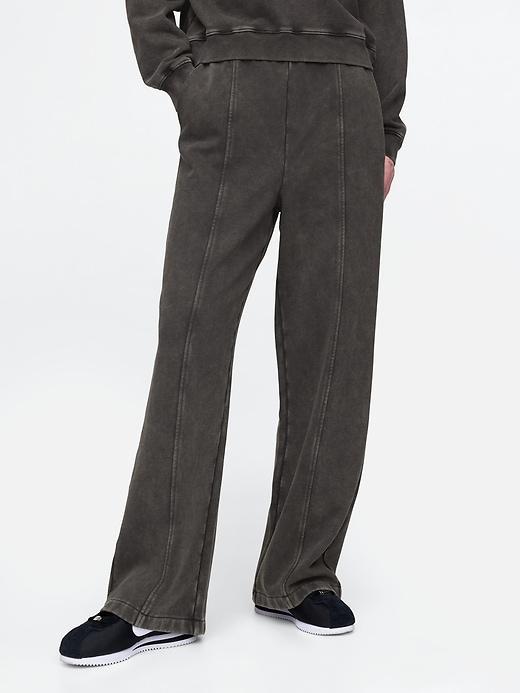 Heavyweight French Terry Seamed Wide-Leg Sweatpants Product Image