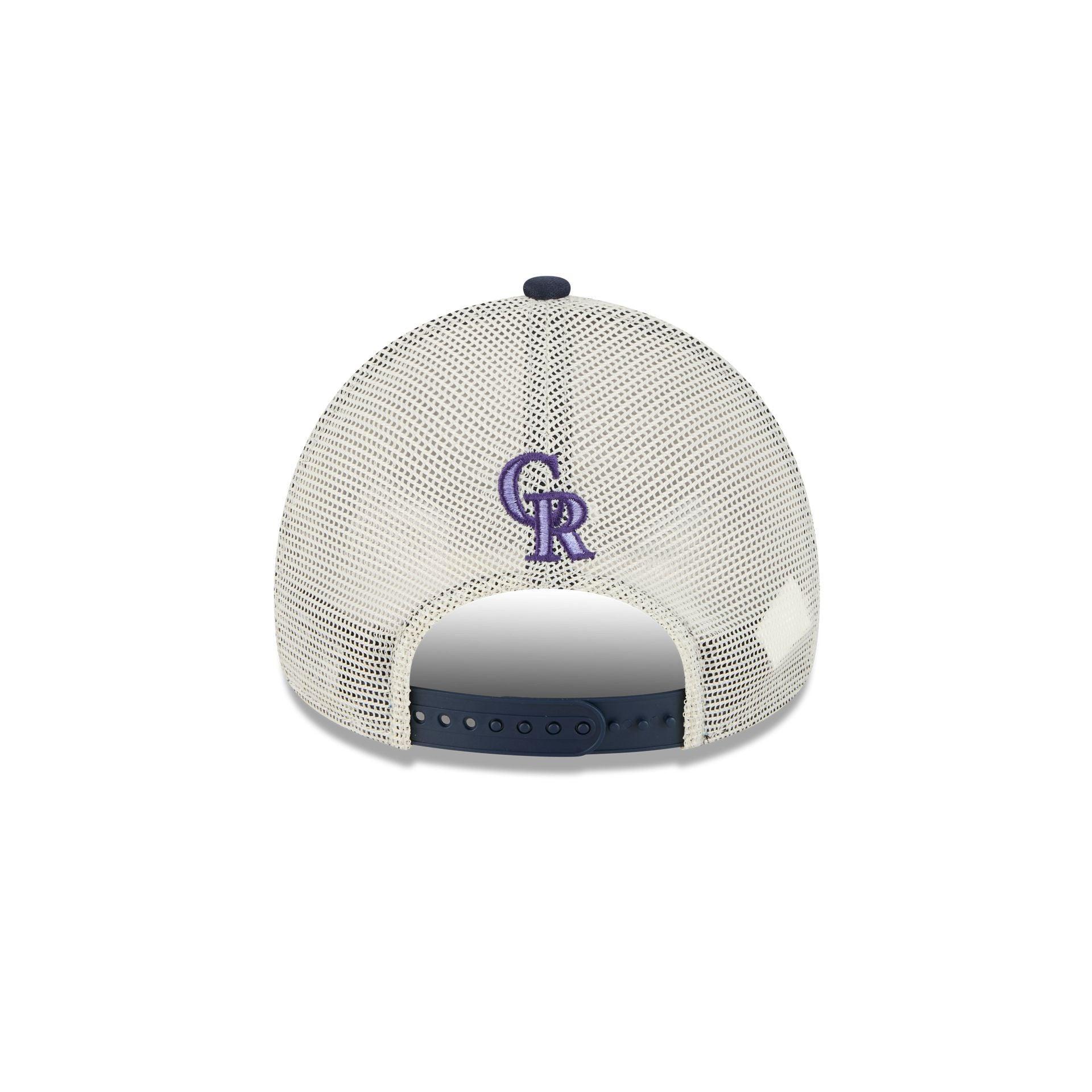 Colorado Rockies Navy Purple 9FORTY A-Frame Trucker Hat Male Product Image