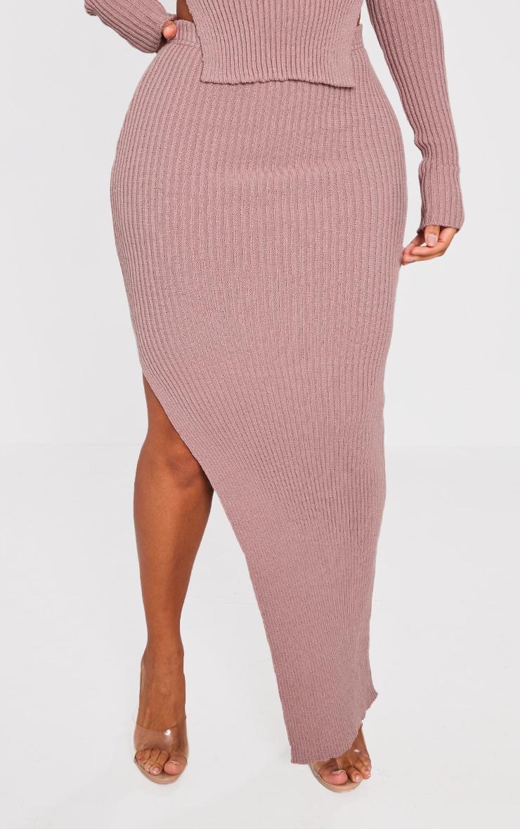 Shape Mauve Knit Split Side Detail Midaxi Skirt Product Image