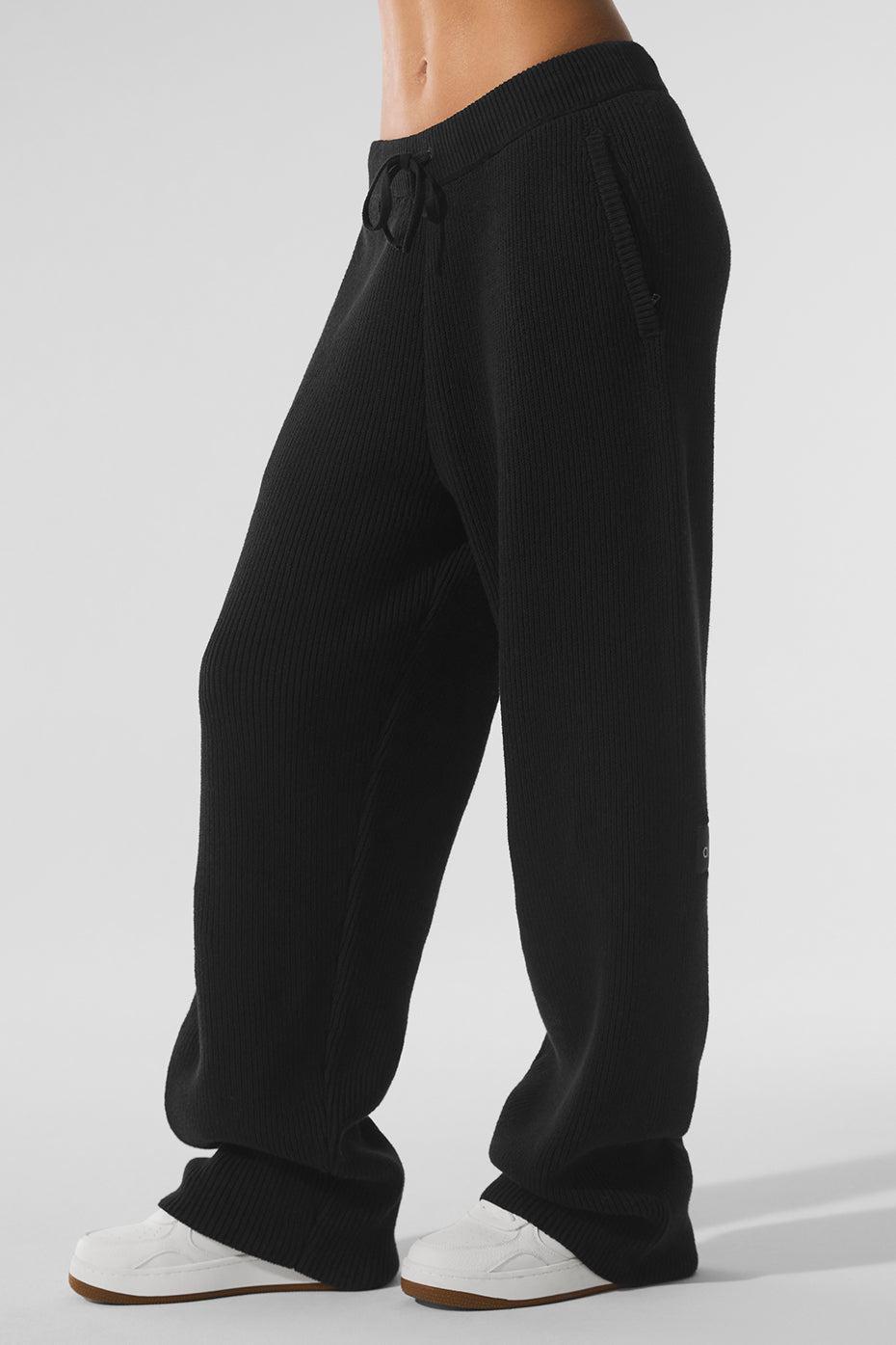 Domain Rib Knit Sweatpant - Black Female Product Image