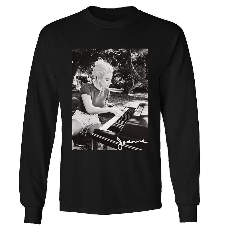 Men's Lady Gaga Joanne Piano Long Sleeve Tee, Size: Small, Black Product Image