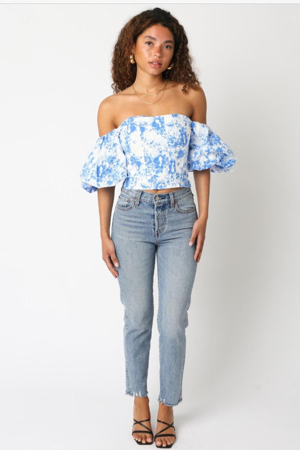 Off-Shoulder Floral Top Product Image