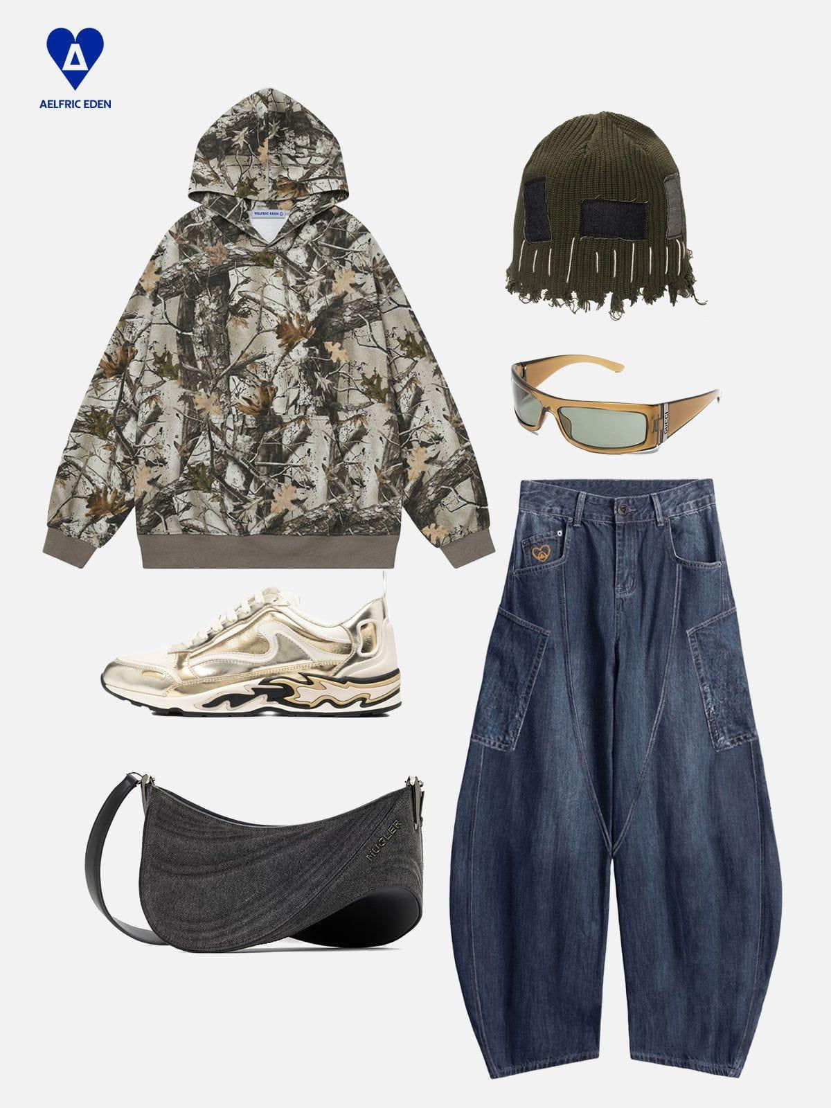 Aelfric Eden Camouflage Branch Graphic Hoodie Product Image