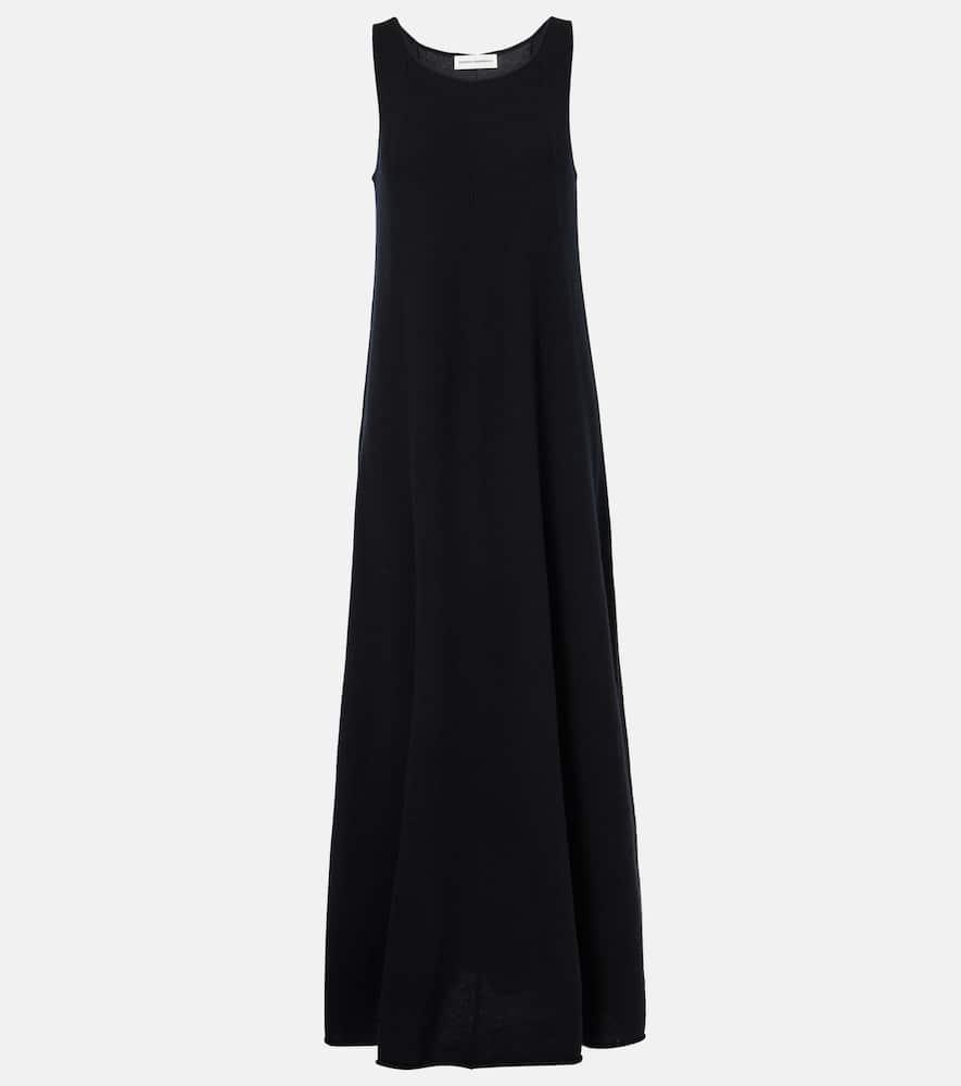 EXTREME CASHMERE N°386 Elisa Short Cashmere Maxi Dress In Black Product Image