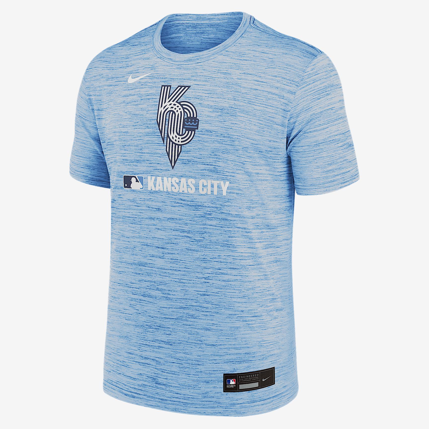 Kansas City Royals Authentic Collection City Connect Velocity Nike Men's Dri-FIT MLB T-Shirt Product Image