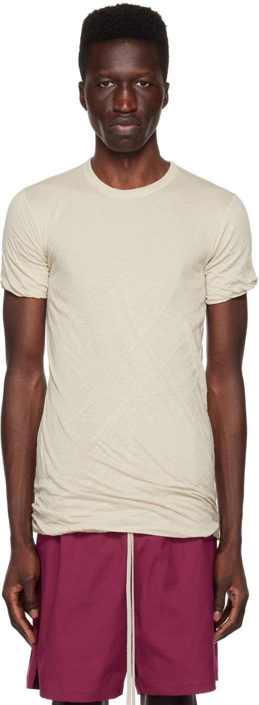 RICK OWENS Beige Double T-shirt Product Image