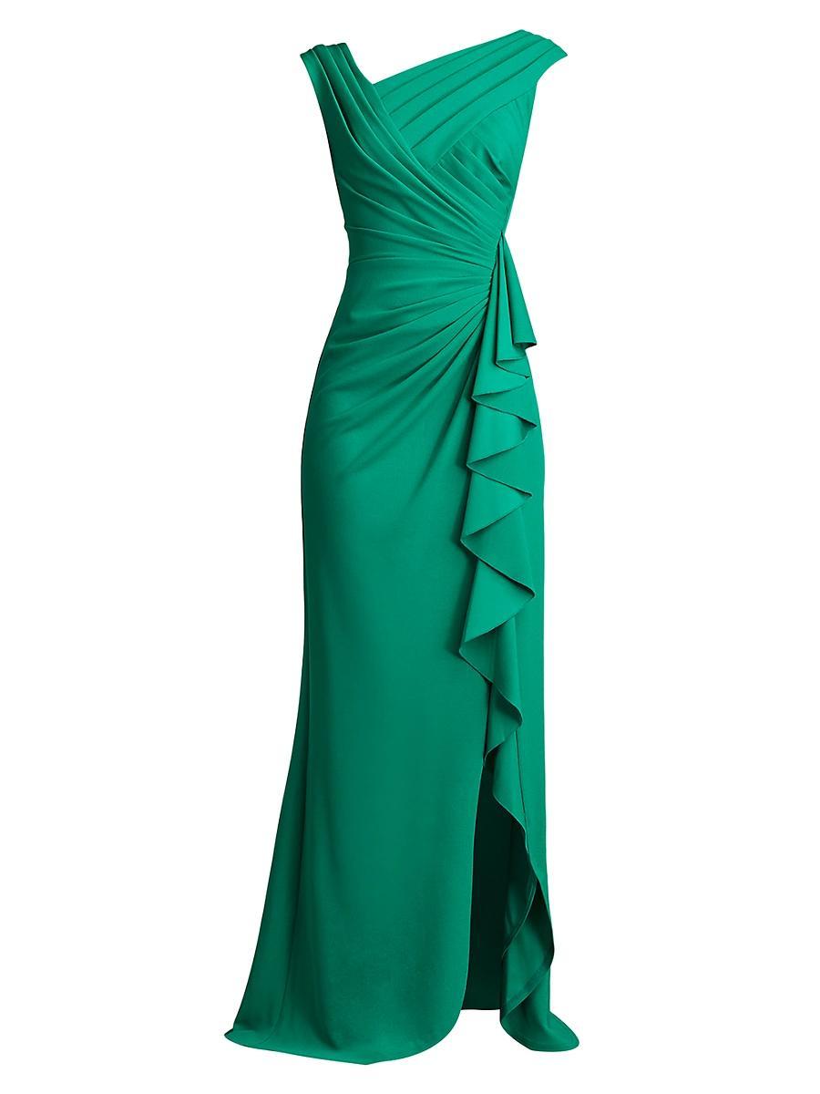 Womens Gathered & Ruffled Gown Product Image