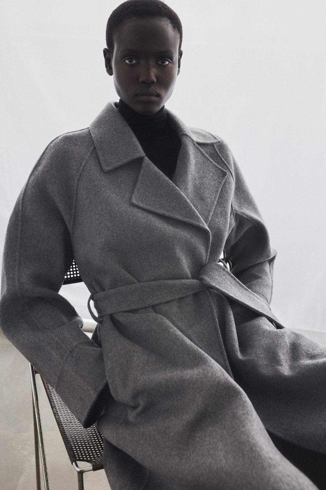 BELTED DOUBLE-FACED WOOL COAT Product Image