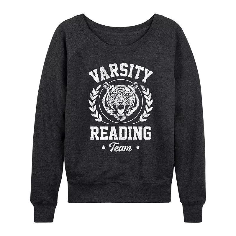 Women's Varsity Reading Team Tiger French Terry Long Sleeve Tee, Girl's, Size: XL, Heather Grey Product Image