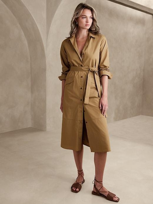 Poplin Midi Shirtdress Product Image