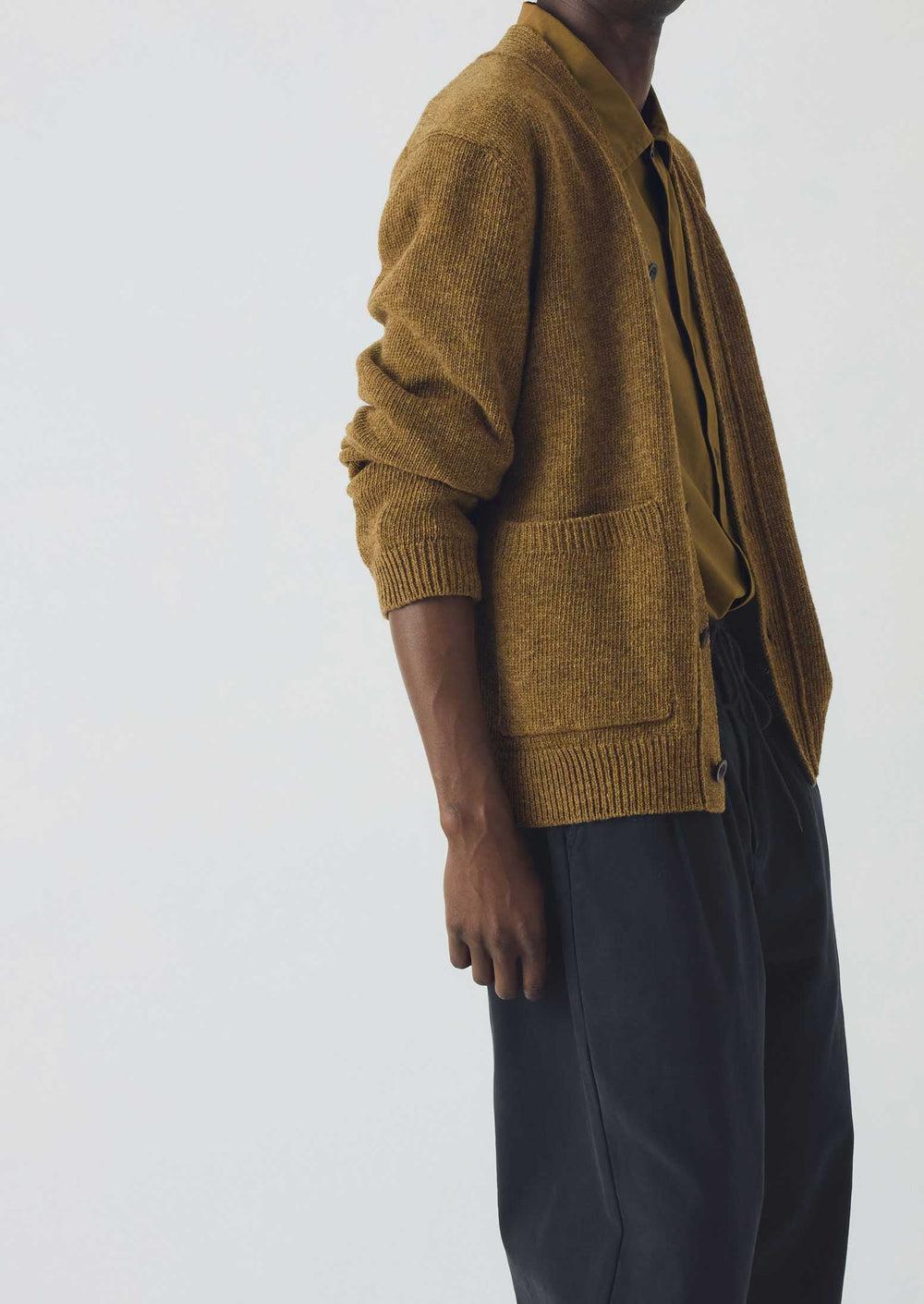 Melange Wool Cardigan | Dijon Product Image