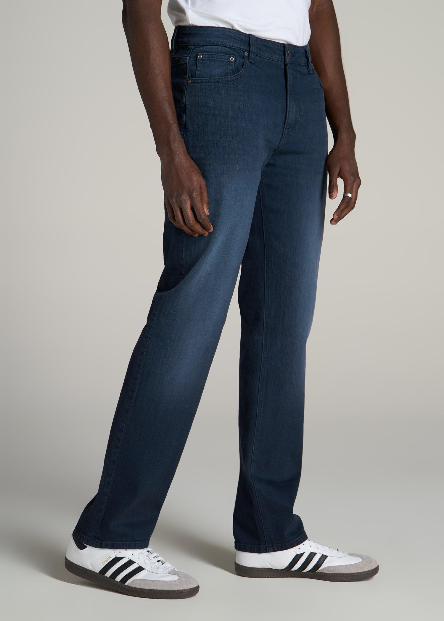 J1 STRAIGHT LEG Jeans for Tall Men in Faded Blue Black Product Image