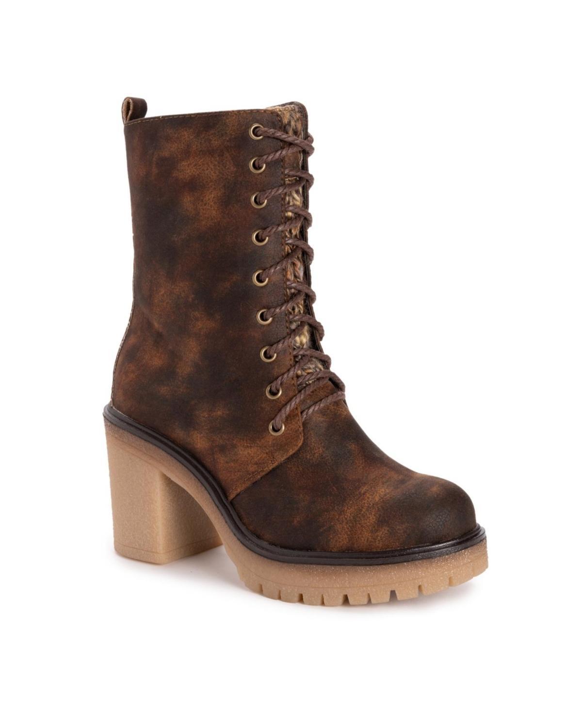 MUK LUKS Riser Jazz Women's Combat Boots, Size: 9.5, Houndsto Black Product Image