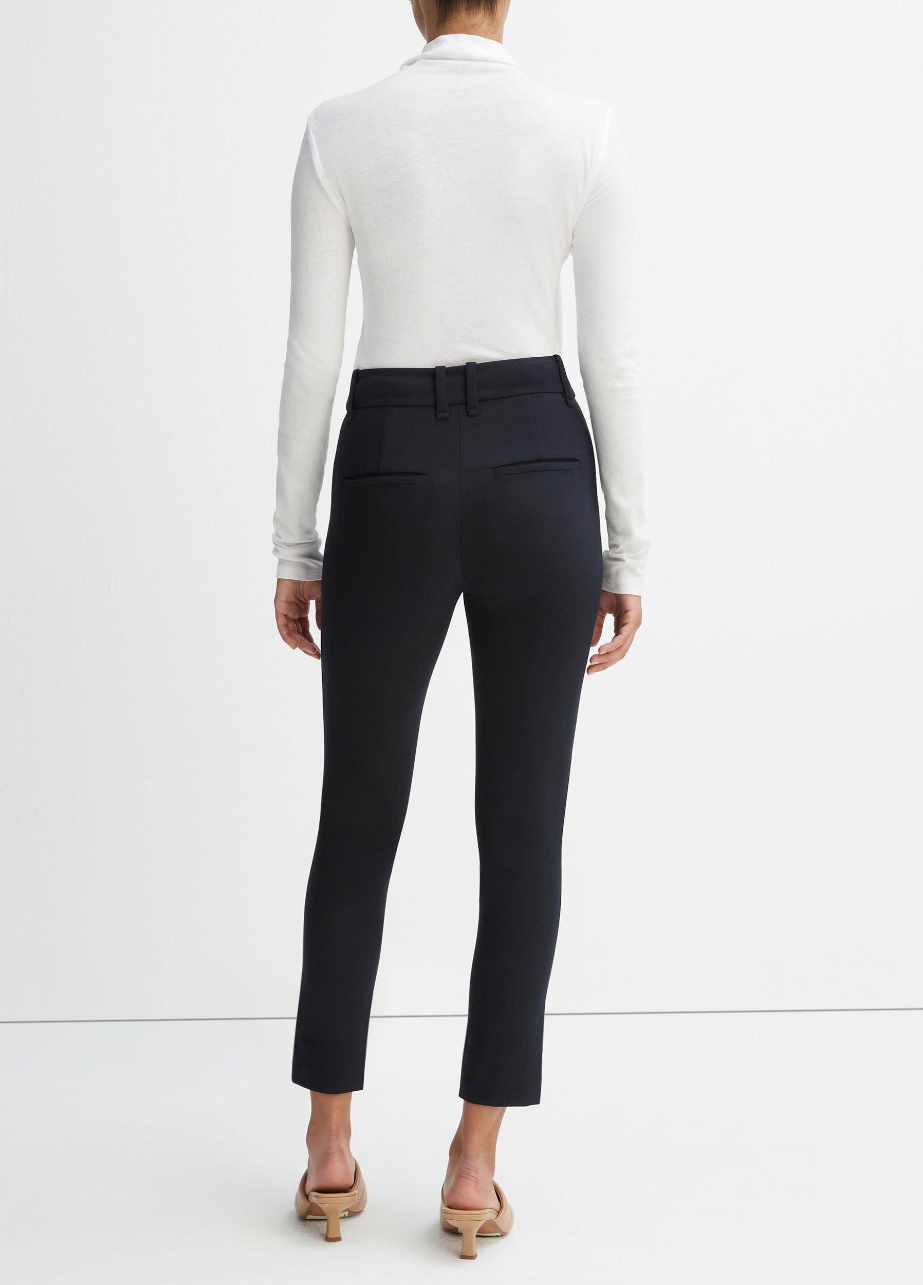 Womens High Rise Cigarette Pant, Black, Size 12 Vince Product Image