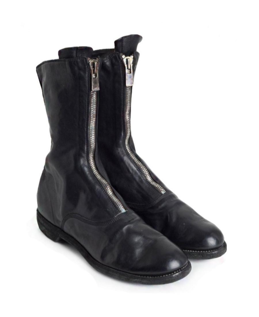 GUIDI Front Zip Boots In Black Product Image
