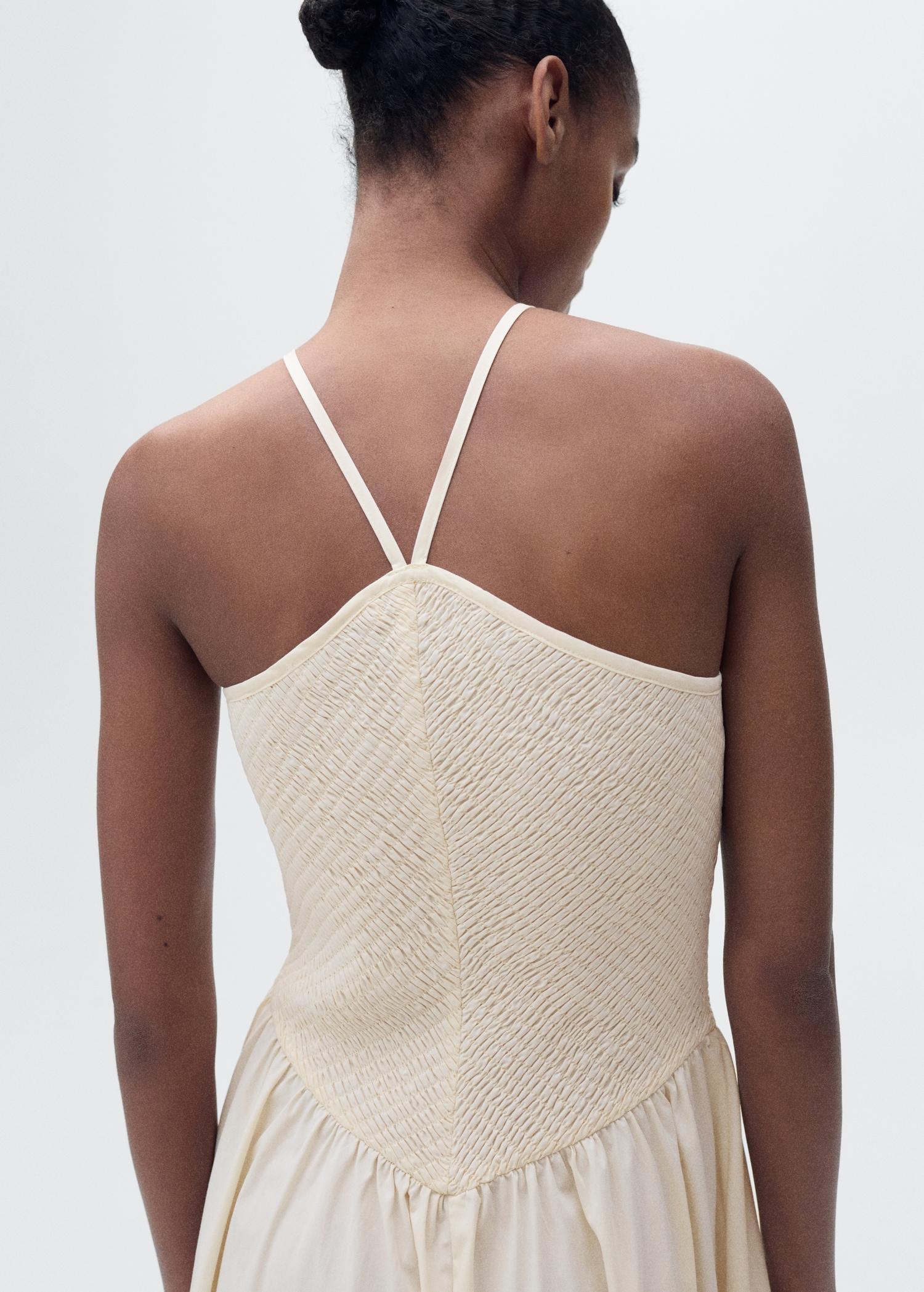 Combined halter-neck dress - Women | MANGO USA Product Image