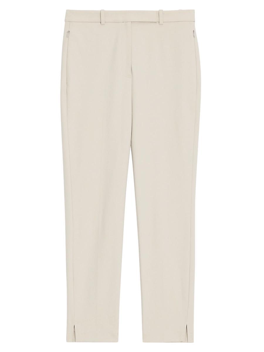 Womens High-Ride Cotton-Blend Tapered Pants Product Image
