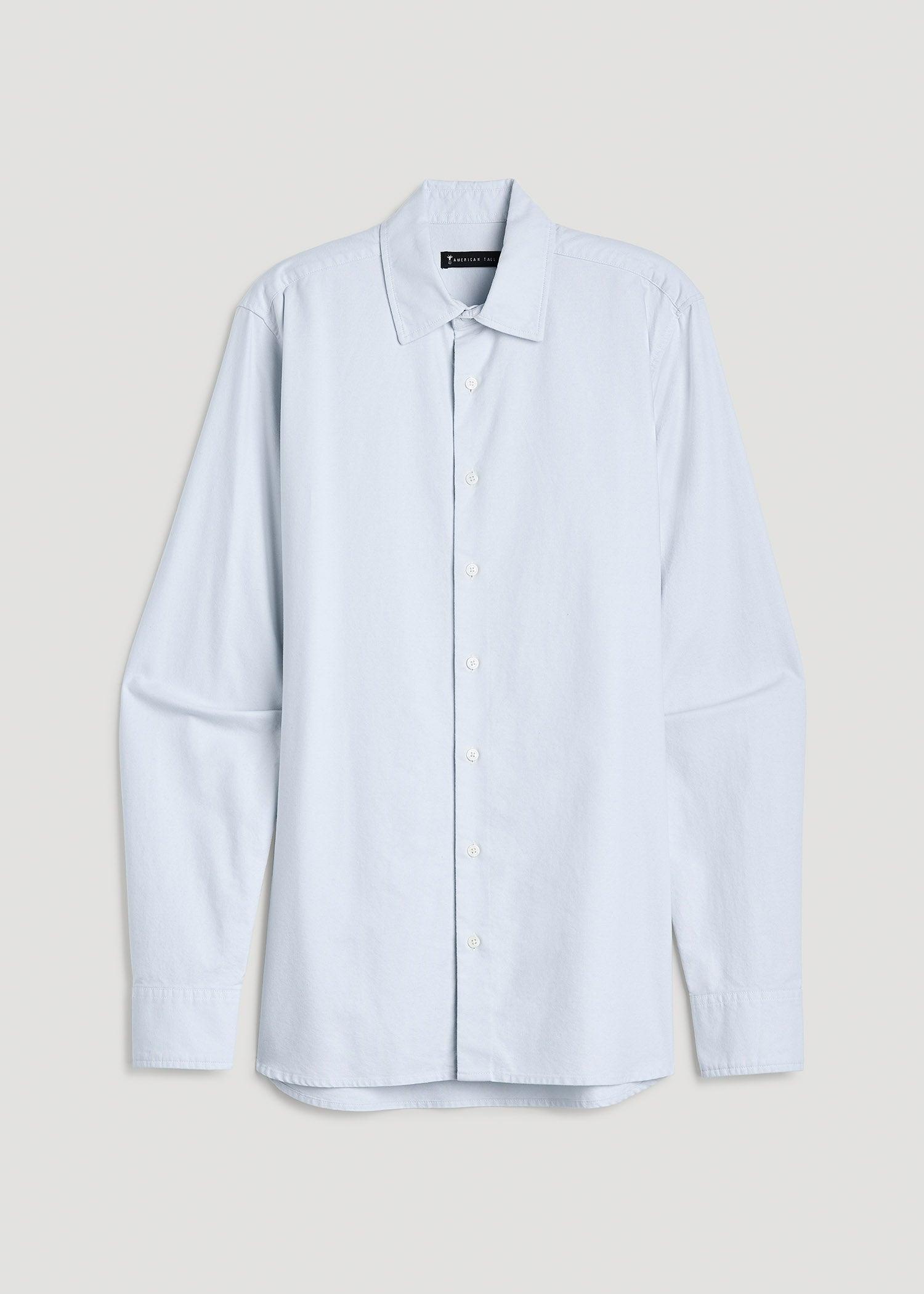 Pinpoint Oxford Shirt for Tall Men in Light Blue Product Image