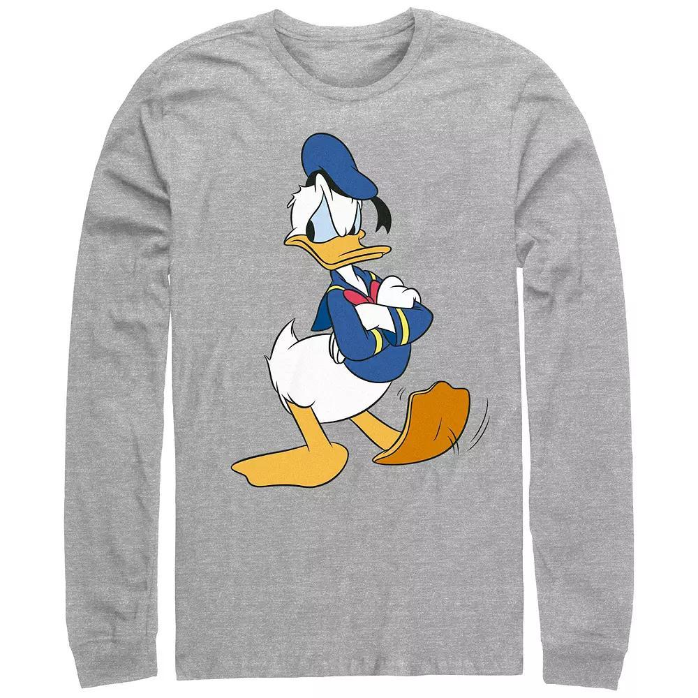 Men's Donald Duck Angry Tapping Foot Graphic Tee, Size: Large, Athletic Grey Product Image