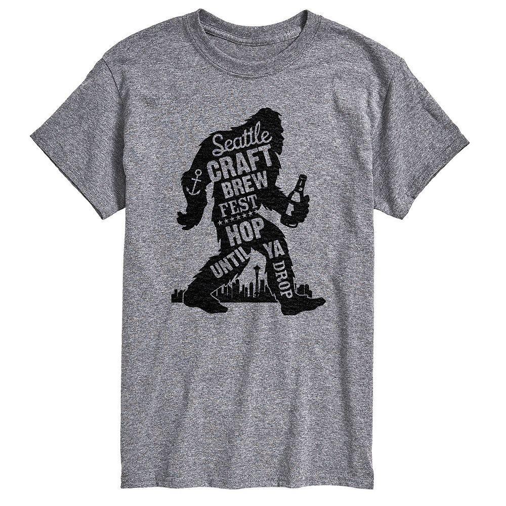 Men's Seattle Brew Hop Graphic Tee, Size: XL, Gray Product Image