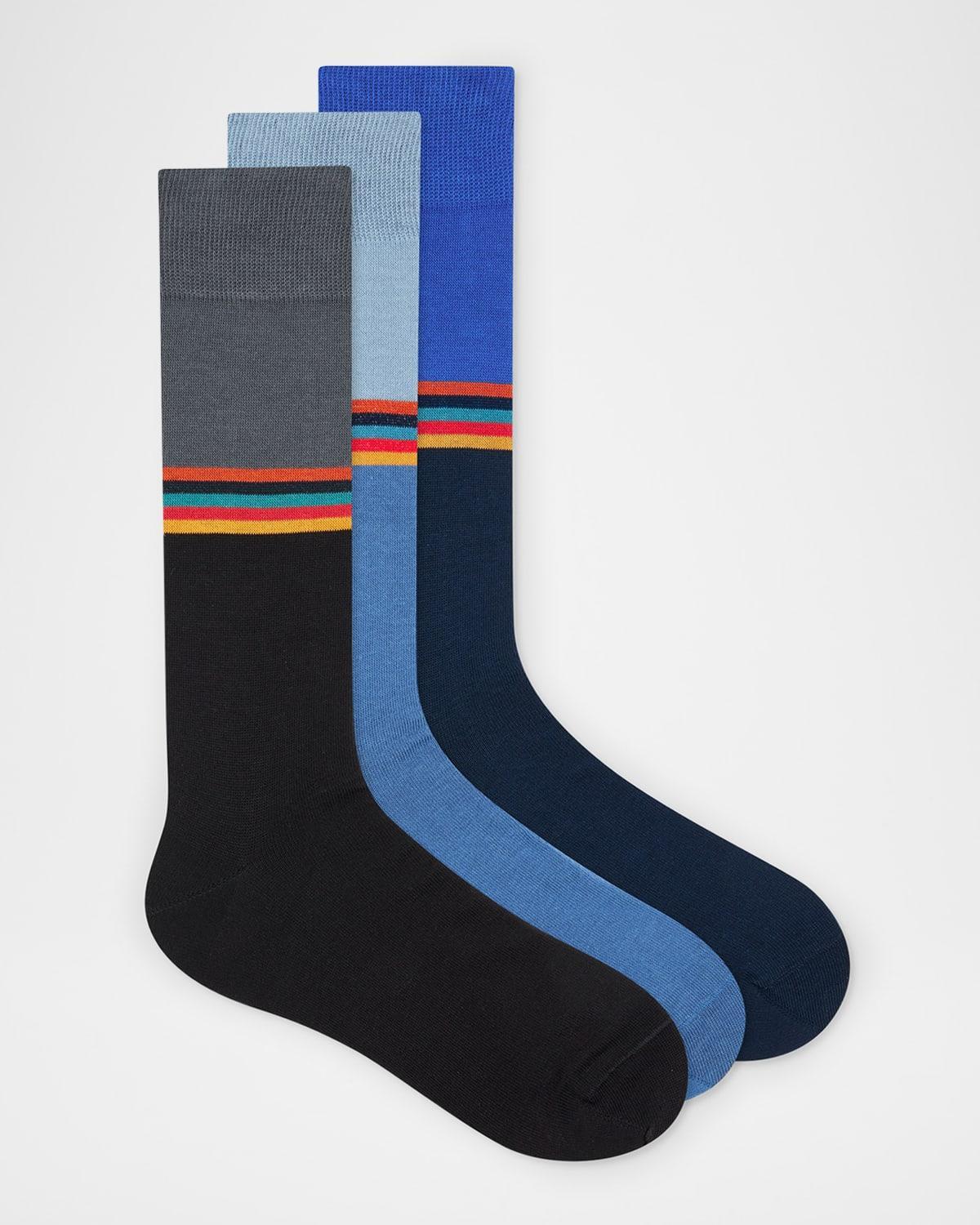 Mens Jared 3-Pack Striped Crew Socks Product Image