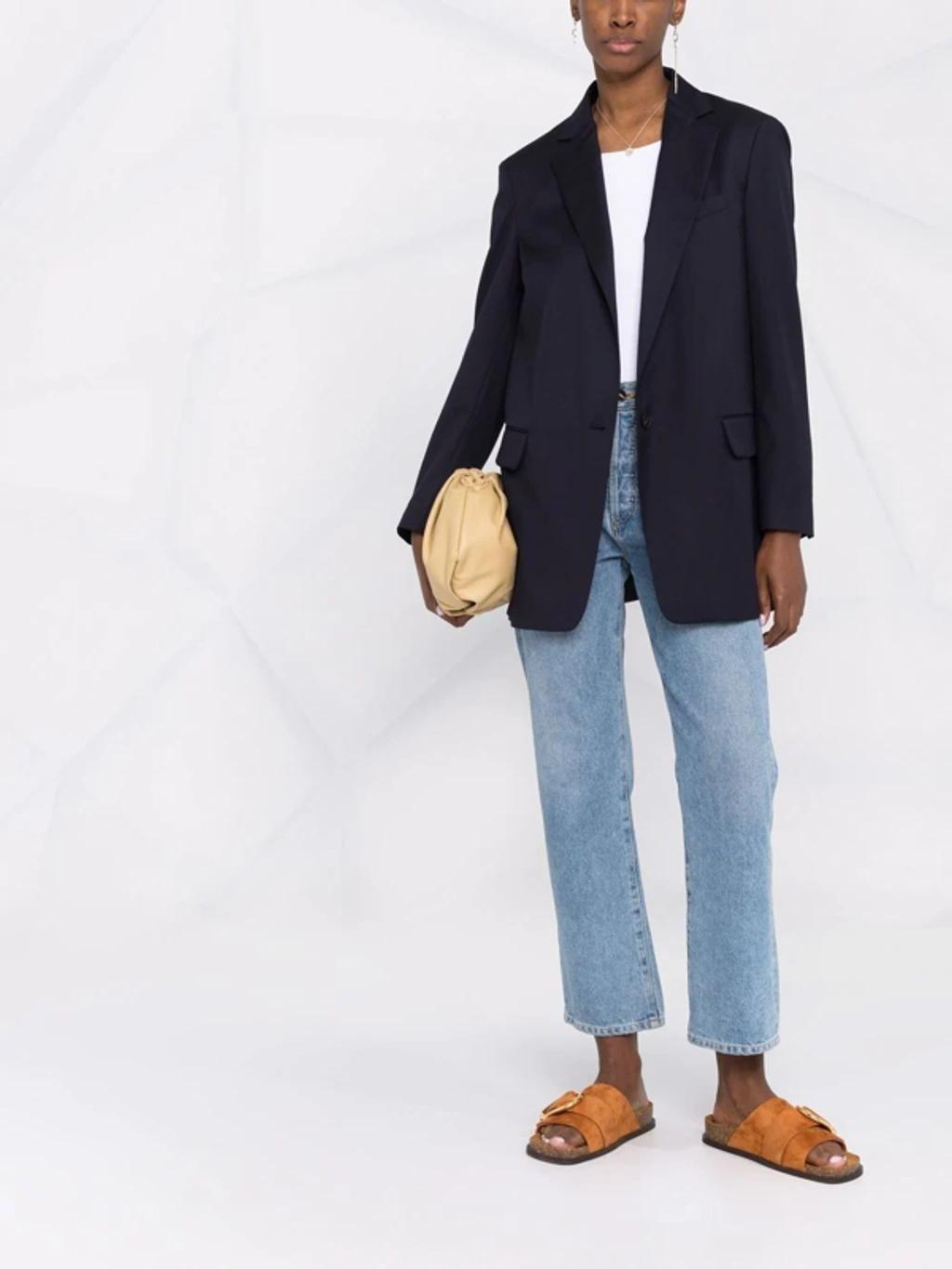 FABIANA FILIPPI Notched-lapel Single-breasted Blazer In Blau Product Image