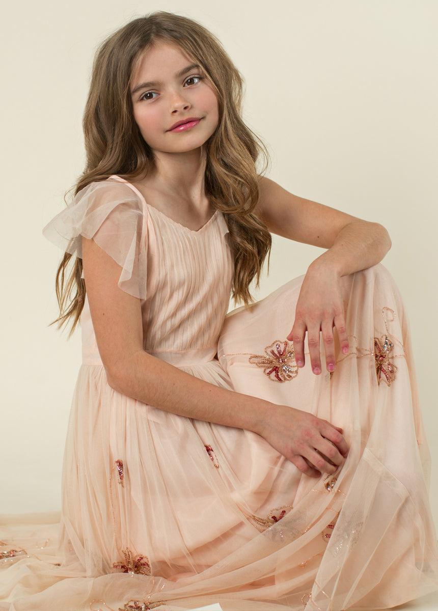 Kristine Dress in Blush Girls Product Image