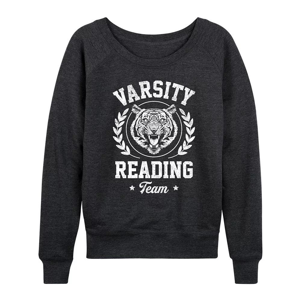Women's Varsity Reading Team Tiger French Terry Long Sleeve Tee, Girl's, Size: XL, Heather Grey Product Image