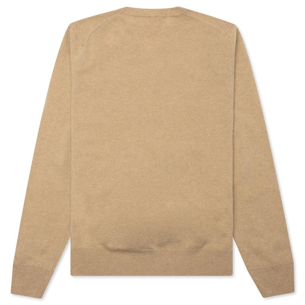 Comme des Garcons PLAY x the Artist Invader V-Neck Pullover - Camel Male Product Image