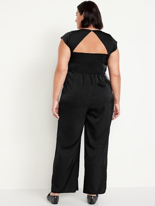 Fit &amp; Flare Satin Jumpsuit Product Image