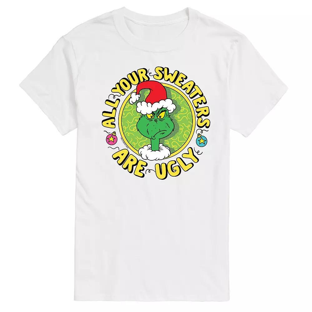 Men's Dr. Seuss The Grinch All Your Sweaters Are Ugly Graphic Tee, Size: XXL, Black Product Image