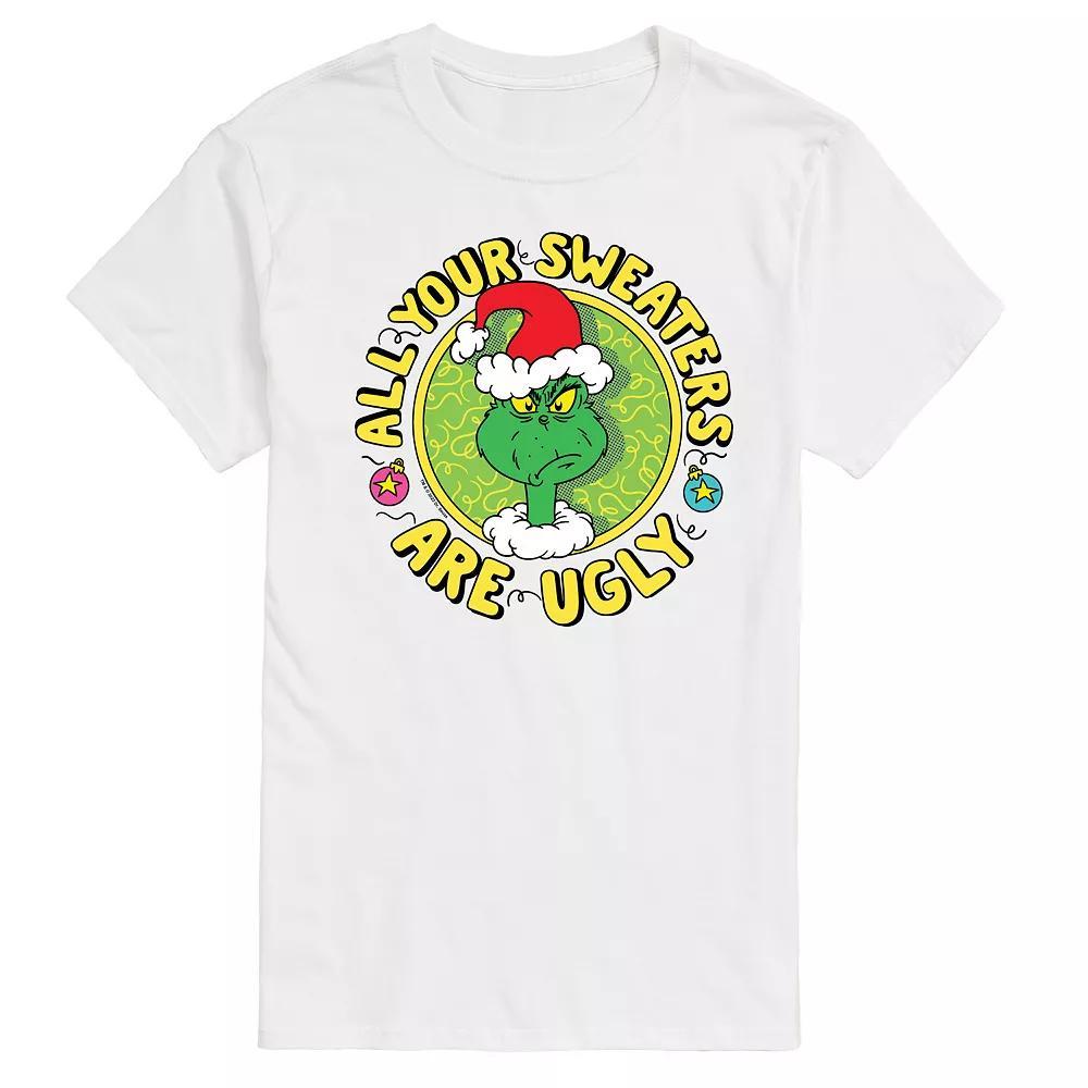 Men's Dr. Seuss The Grinch All Your Sweaters Are Ugly Graphic Tee, Size: XXL, Black Product Image