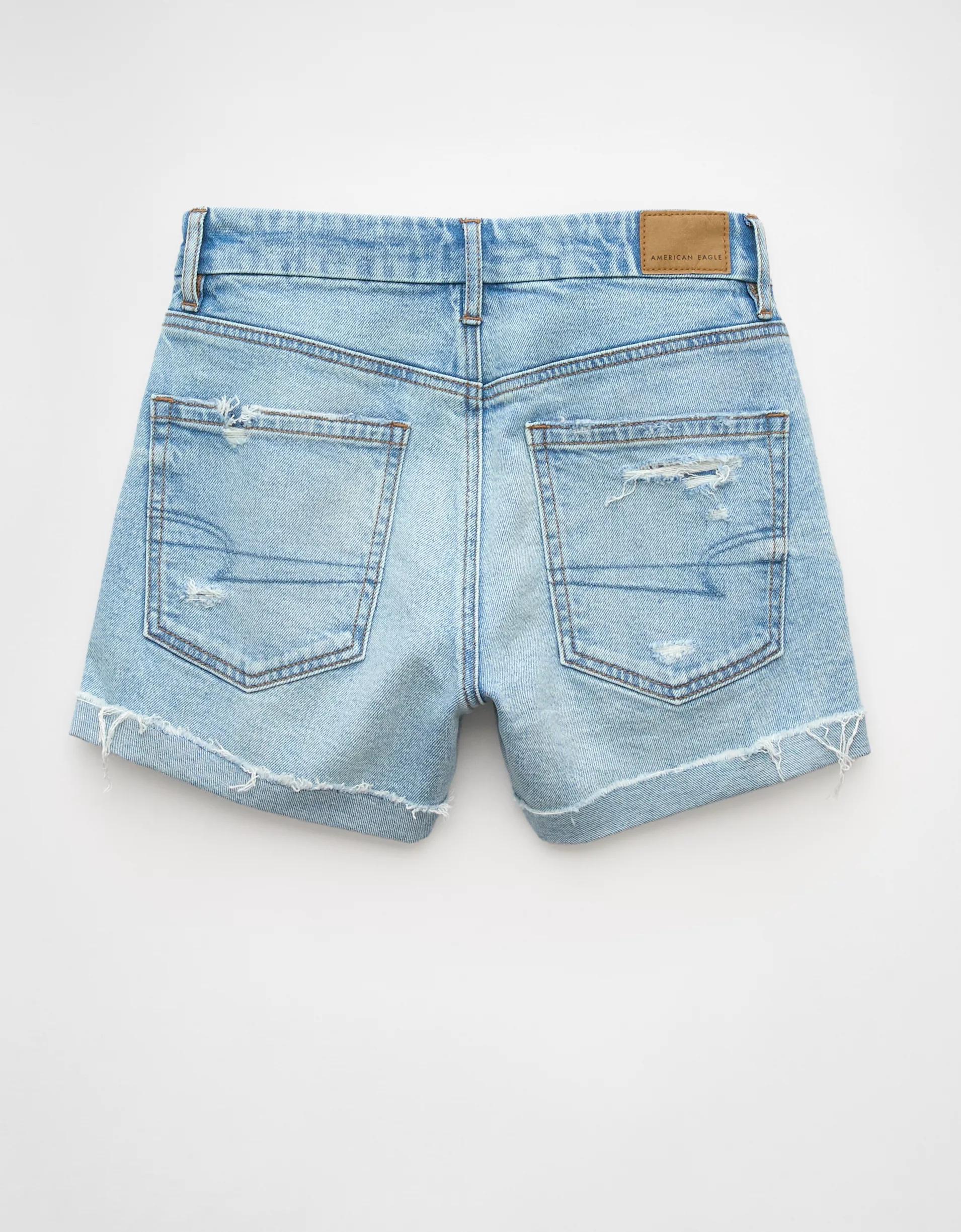 AE Strigid Curvy Ripped Super High-Waisted Relaxed Short Product Image