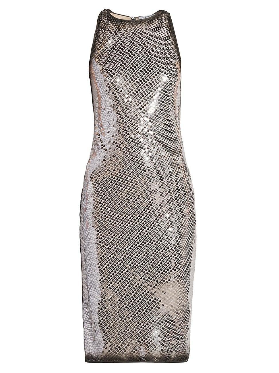Womens Sequined Knee-Length Dress Product Image