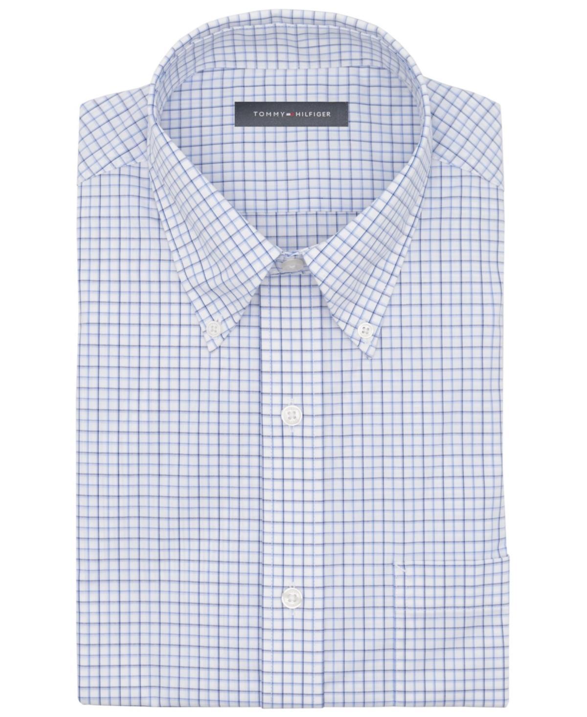 Tommy Hilfiger Mens Regular Fit Wrinkle Resistant Stretch Dress Shirt Product Image